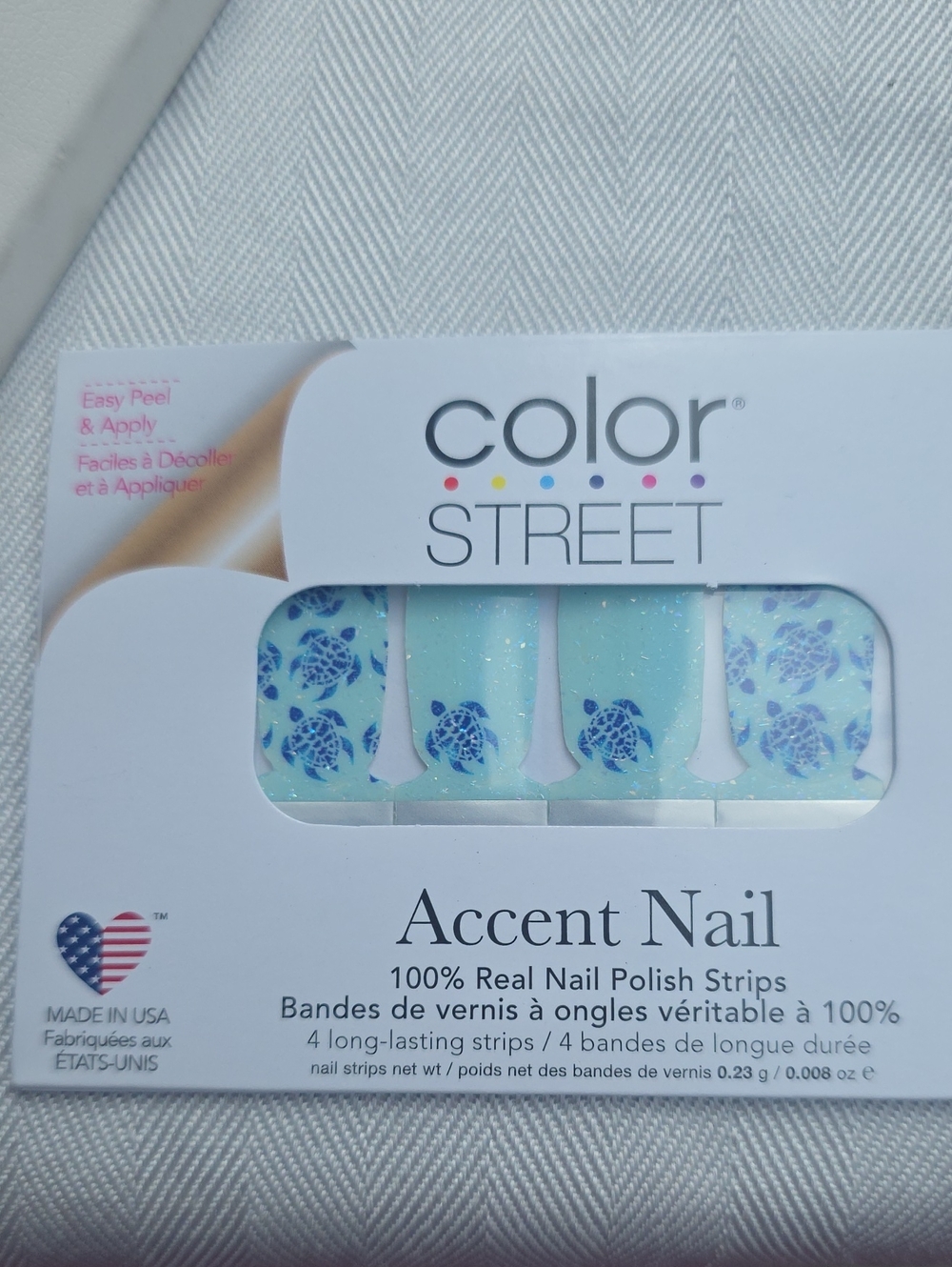 Color Street Aqua Turtle Accent Nail Strips